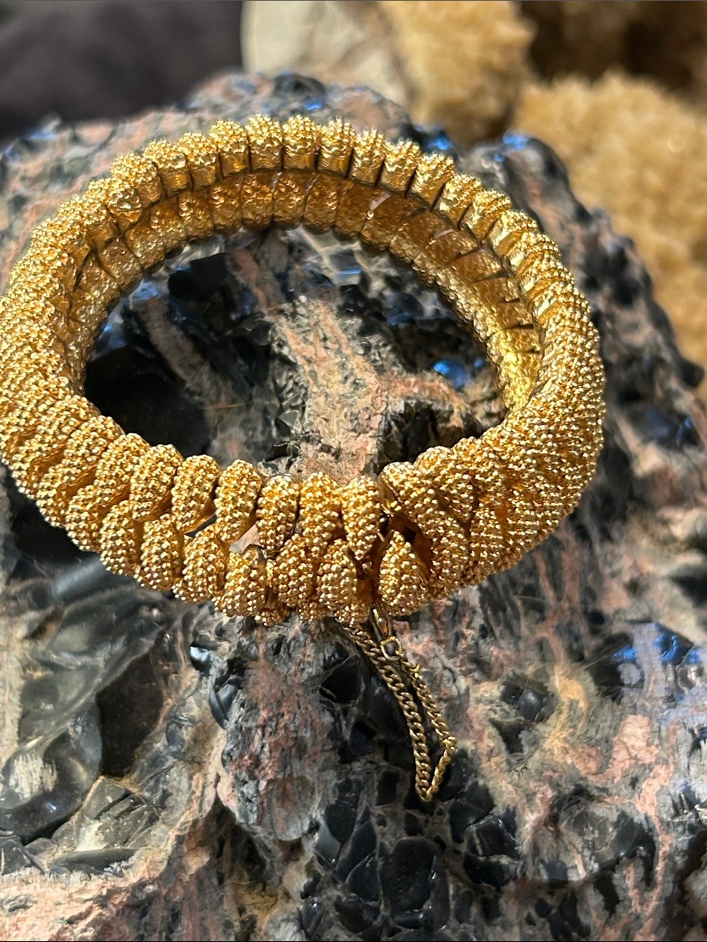 vintage 40’s Panetta thick weave textured bracelet